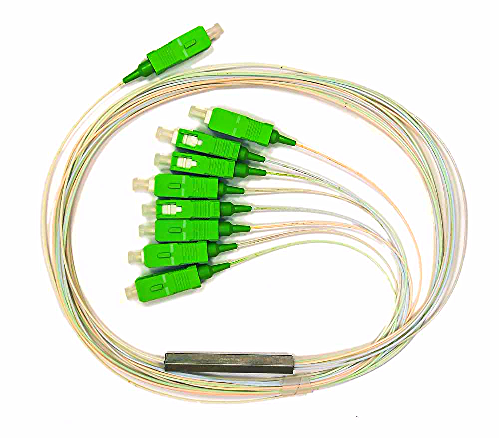 (PLC) 1x8, SC/APC, (0,9 мм) SM(9/125) волокно G657A, 1 м, минимодуль